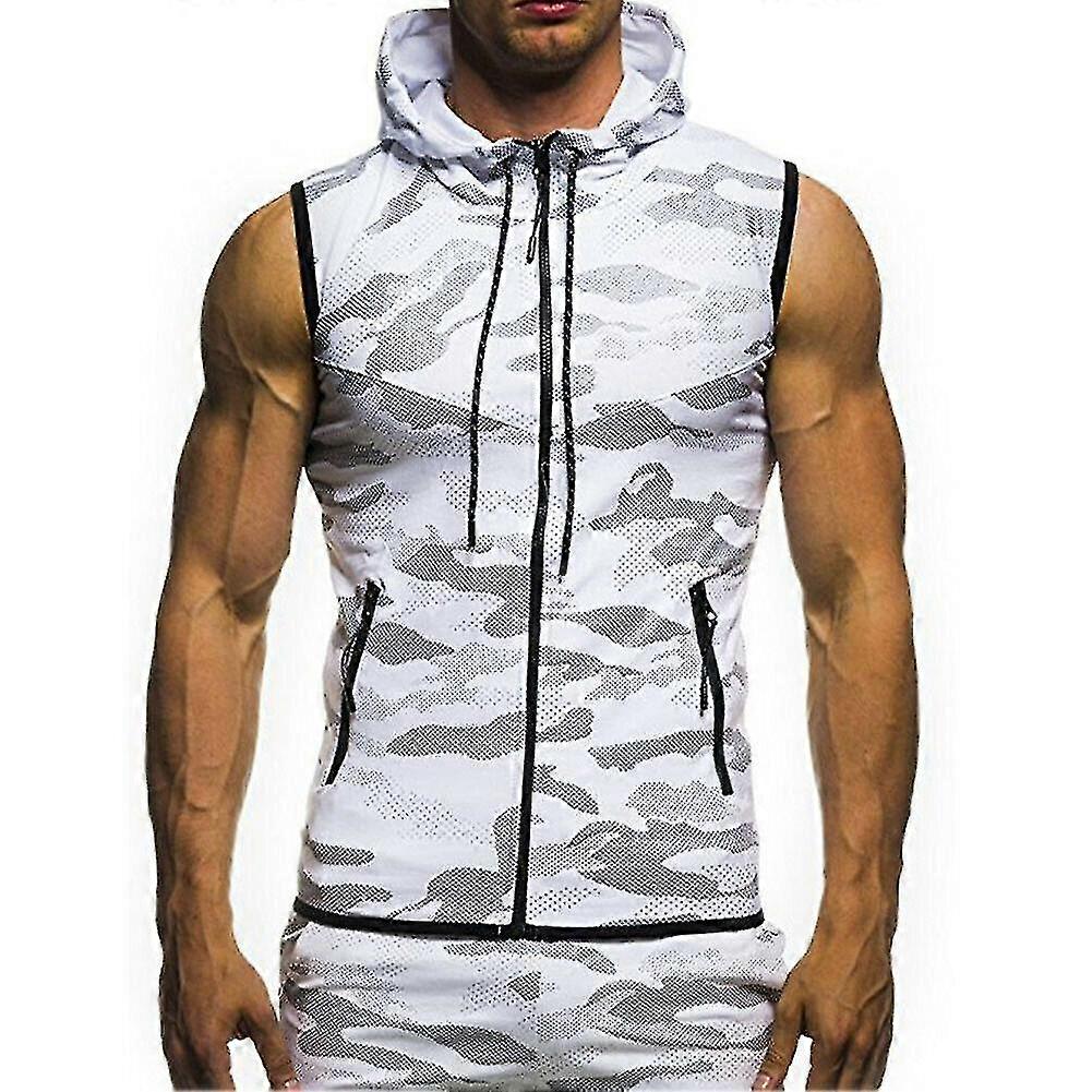 Chaleco jersey de gimnasio para hombres sin mangas Sudadera casual