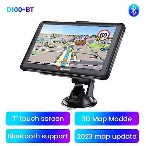 Junsun D100 Car GPS Navigation 7 Inch Touch Screen 256M+8G FM Voice Prompts Europe New Map Free Update Truck GPS Navigators