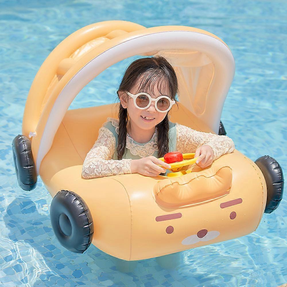 Car Inflatable Pool Float Seat with Steering Wheel Baby Water Play Tube Babi Swimming Ring Float Ring Swimming Pool Toys