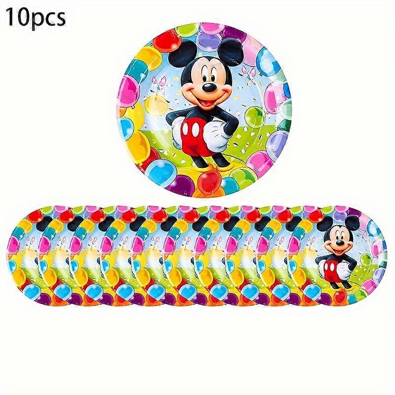 10pcs, Disney Birthday Party Paper Plates, Princess Elsa Frozen Cartoon Theme Plate, Birthday Decor, Birthday Supplies, Party Decor, Party Supplies, H