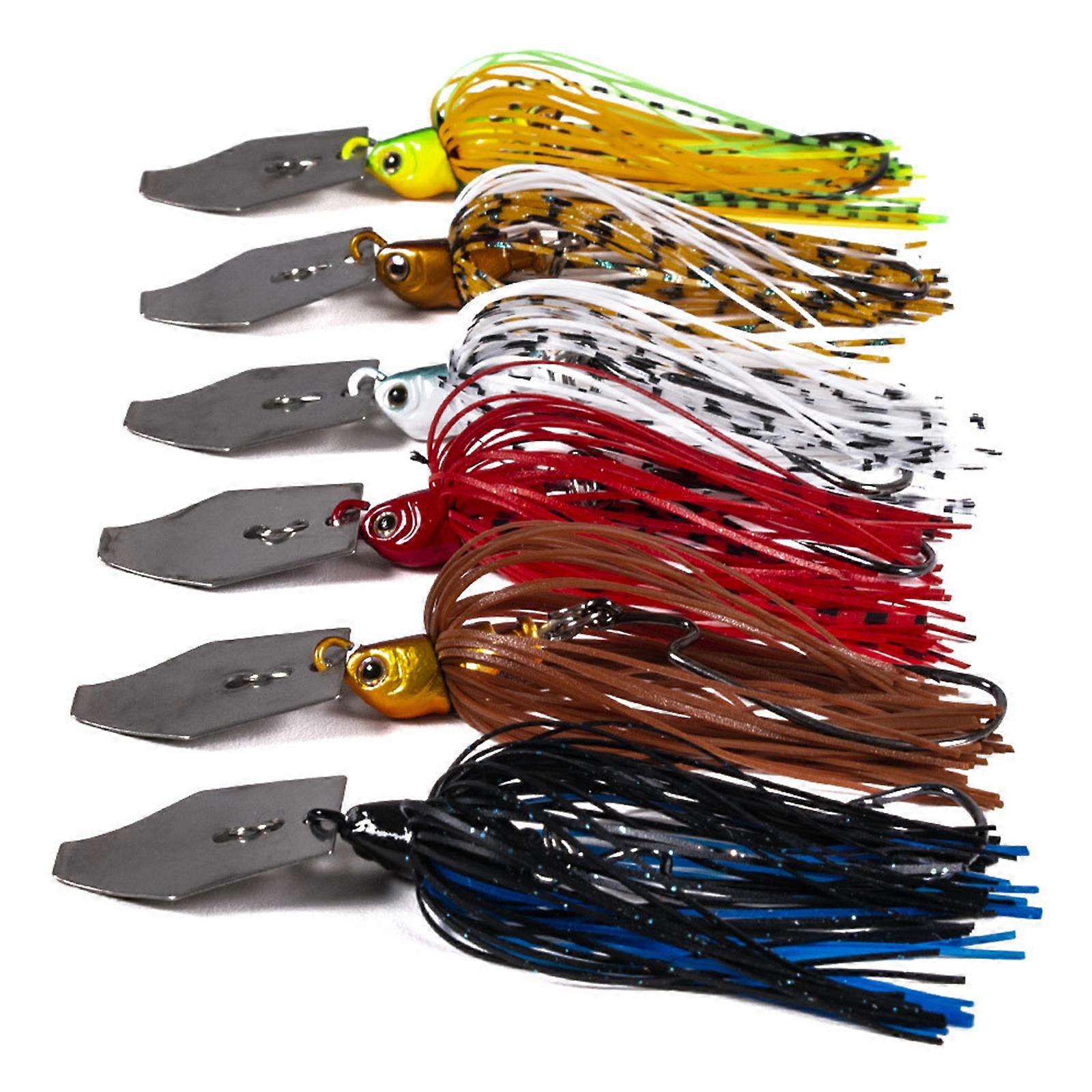 6pcs Luya Bait Glitter Whisker 10cm11g rotierender Anti-hängender Boden-Simulationsköder