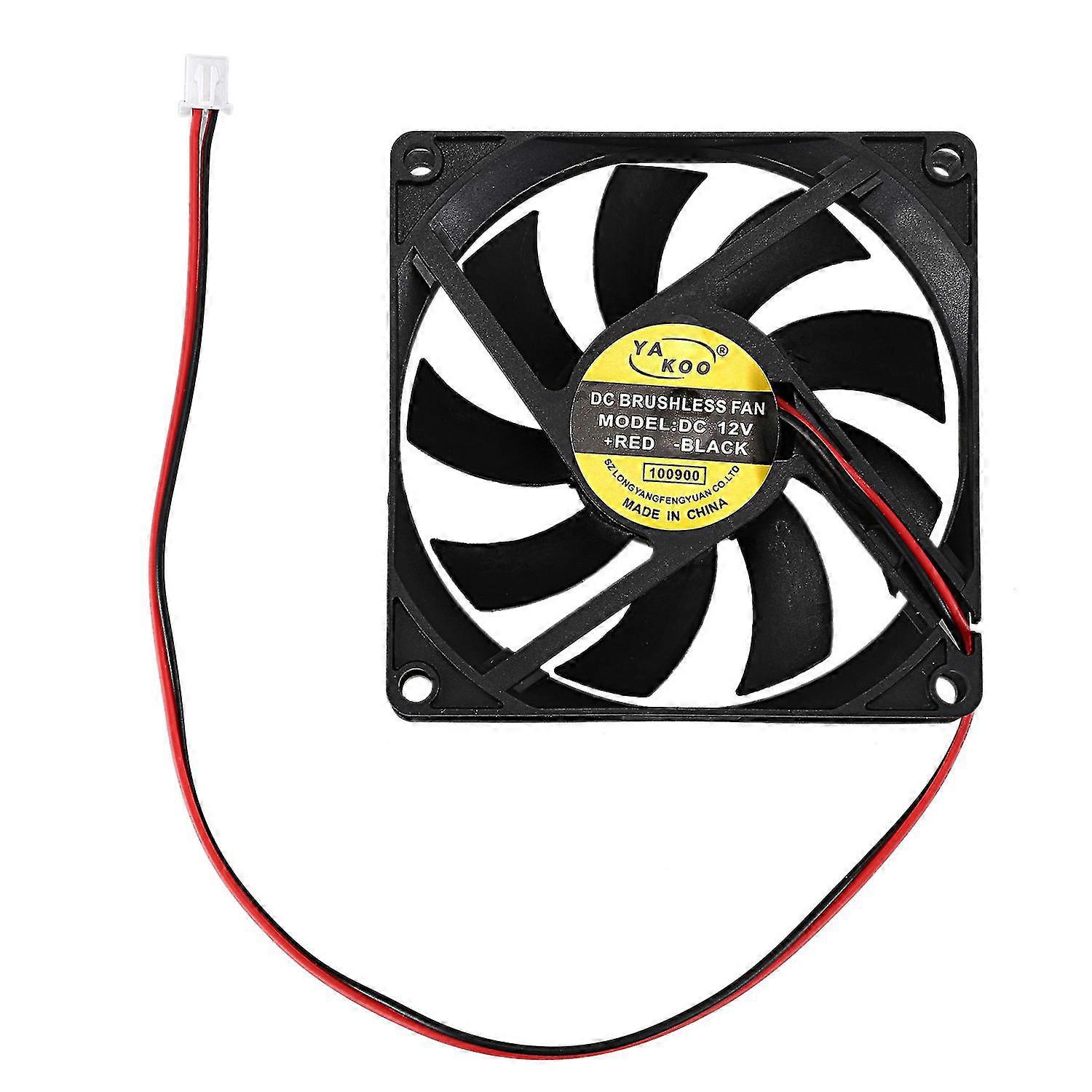 Dc 12v 0.18a 2 Pin Connector Pc Computer Case Cooling Fan 80x80mm