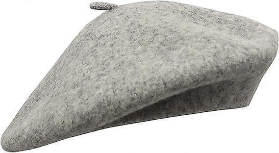 Ull fransk beret lue solid farge vinterlue for kvinner