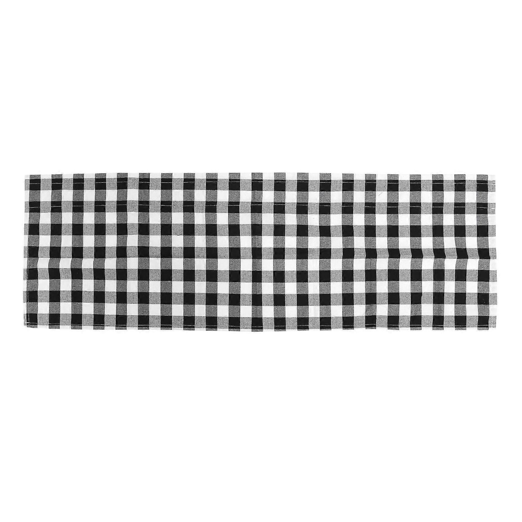 Valances for Kitchen Farmhouse Check Valances for Window Treatment Decor (Black and White)