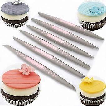 6Pcs / Set Fondant Sucre Soft Tip Shapers Gâteau Fleur Modélisation Artisanat Argile Outil