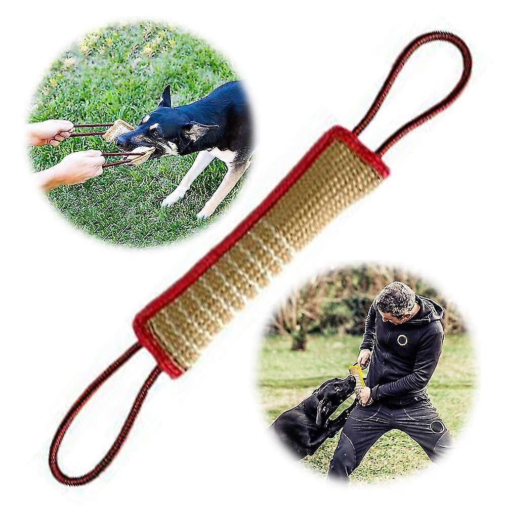Dog Tug Toy Dog Training Bite Pillow Jute Bite Toy - Best For Tug Of War, Puppy Training Interactive Play - Interactive Toys For Medium To Large Dogs