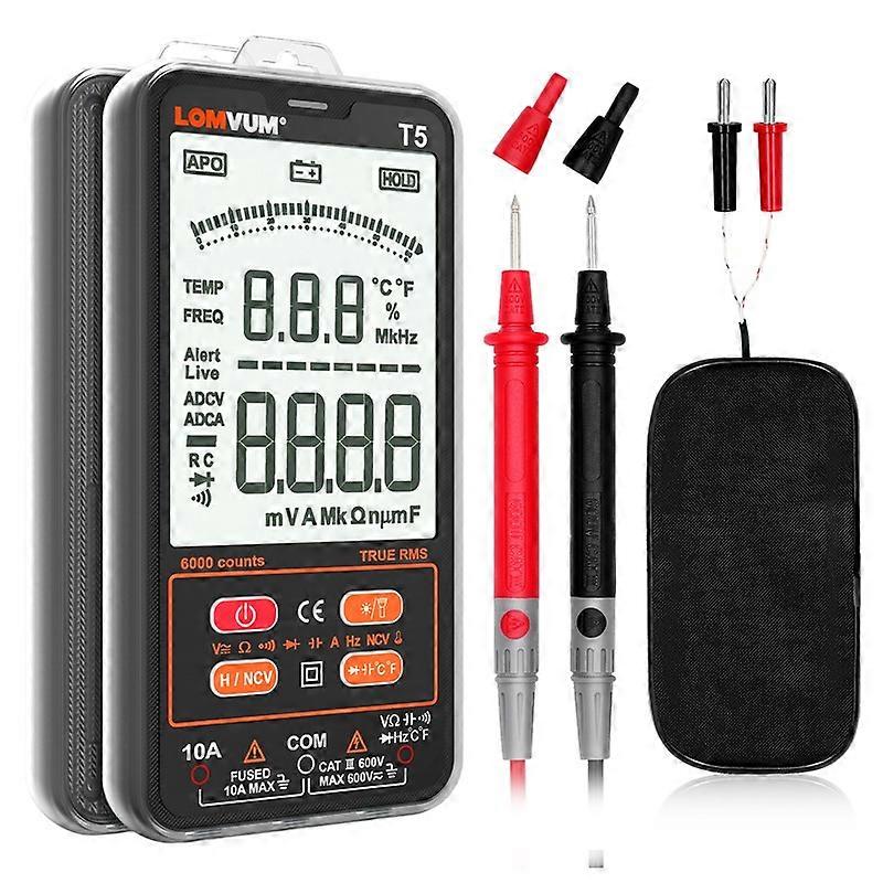 LOMVUM TRUE RMS Multimeter 6000 COUNTS High Precision Digital Multimeter NCV Smart Multimeter Auto Ranging AC/DC Flashlight