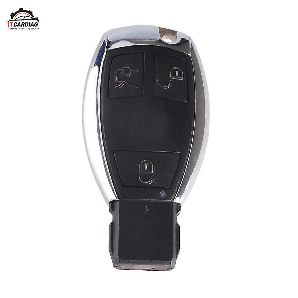 3 BUTTONS For Mercedes BGA Key For BENZ SMART KEY FOB REMOTE SHELL CHROME CASE S SL ML SLK CLK E Holder Insert Key With Logo