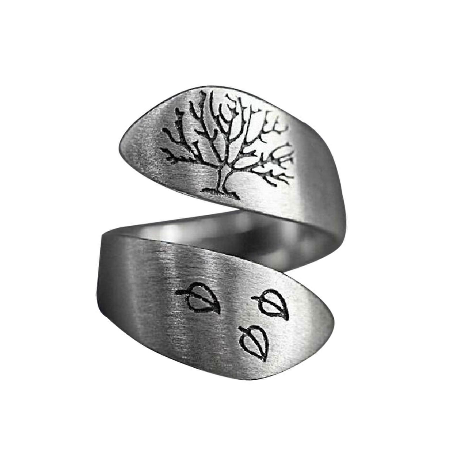 Unique Tree Leave Wrap Open Band Ring Engagement Anniversary Ring Adjustable
