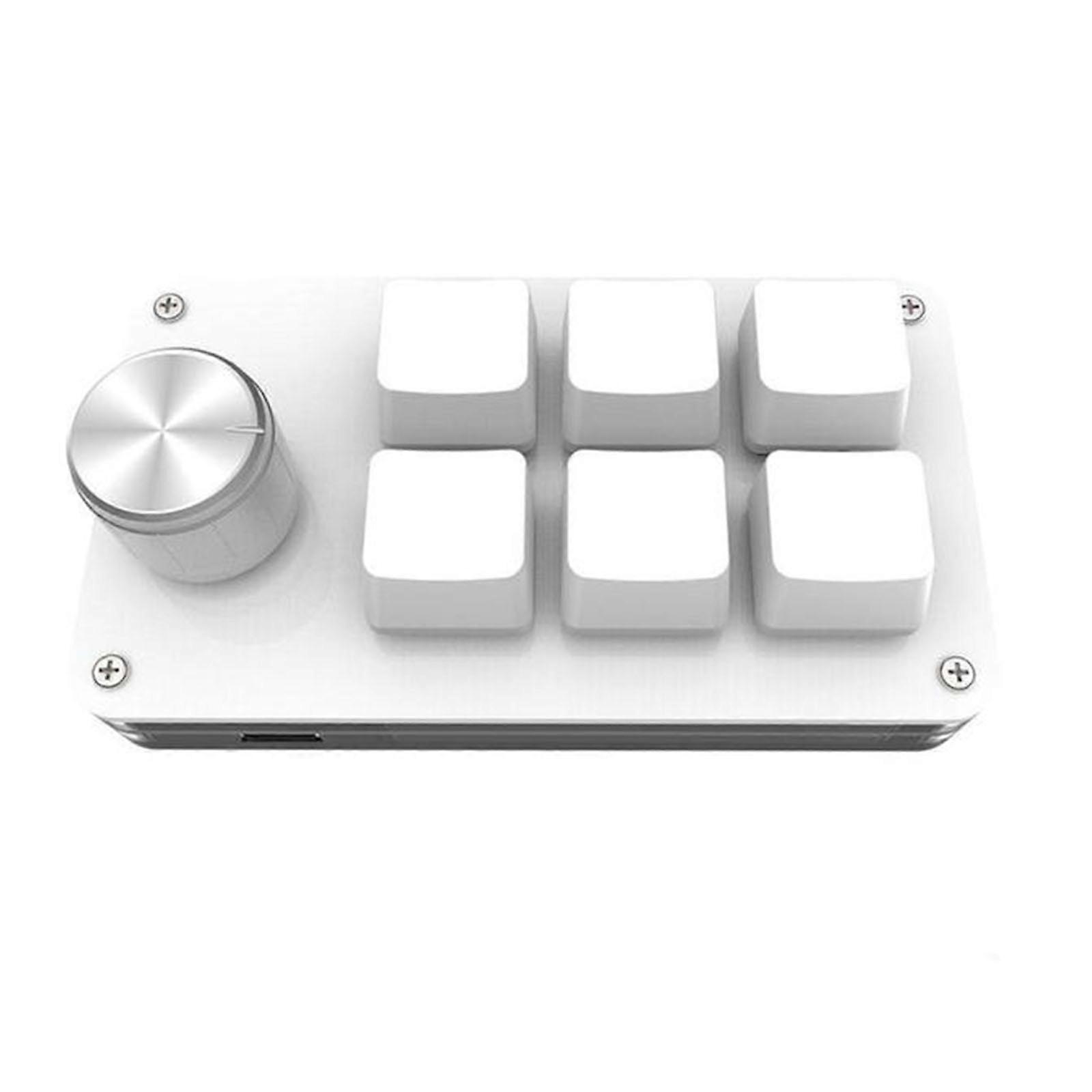 Custom 6 Keys Keyboard with Volume Knob Programming Macro Game Mechanical Keypad