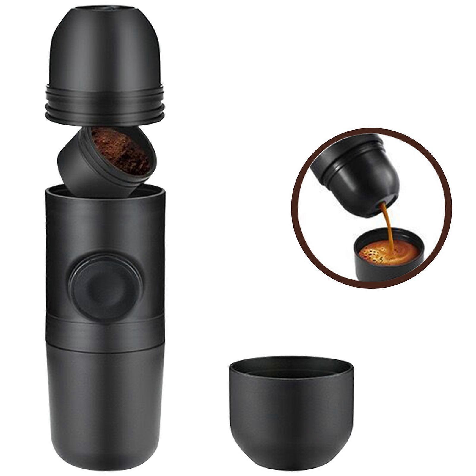 70mL Manual Coffee Machine Mini Portable Ground Coffee Espresso Machine Hand Operated Coffee Maker for Camping Hiking