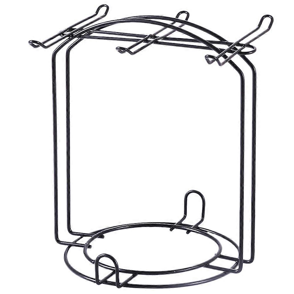 1 قطعة رف تجفيف أكواب منزلية حامل فنجان قهوة عملي من الحديد (أسود)