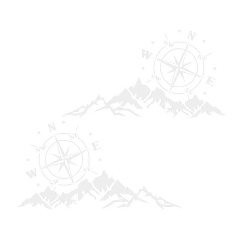 Mountain Compass Car Sticker Vinyl Decal