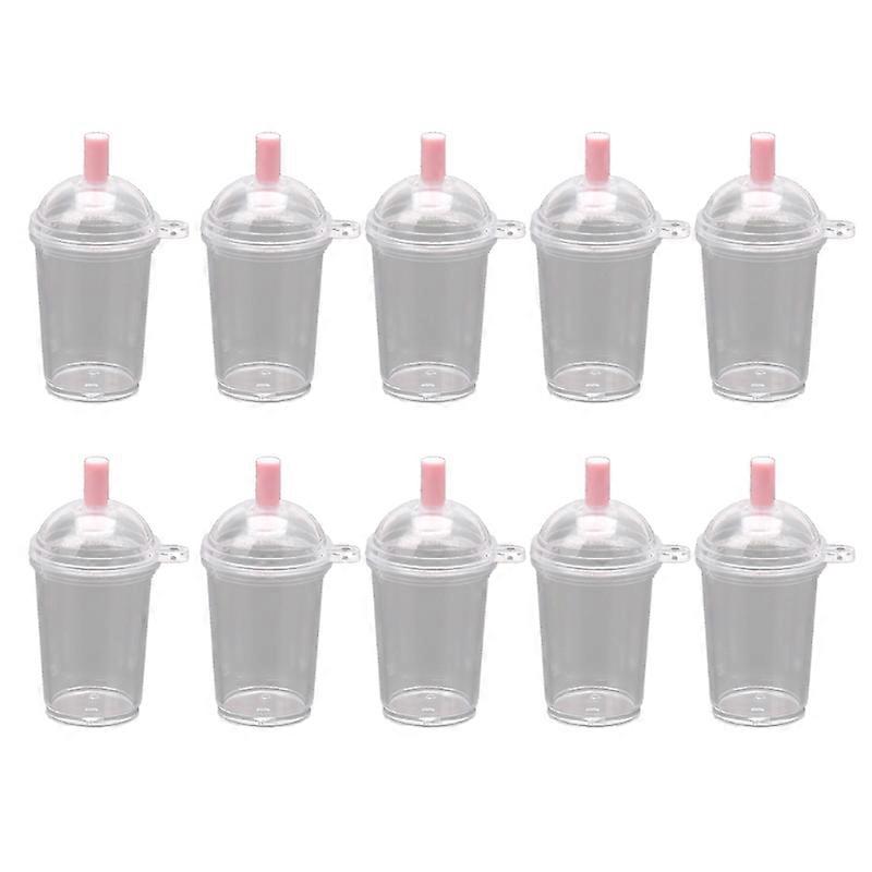 10 Pieces Mini Simulation Milk Tea Cup  Miniature Realistic Coffee Cup Decor