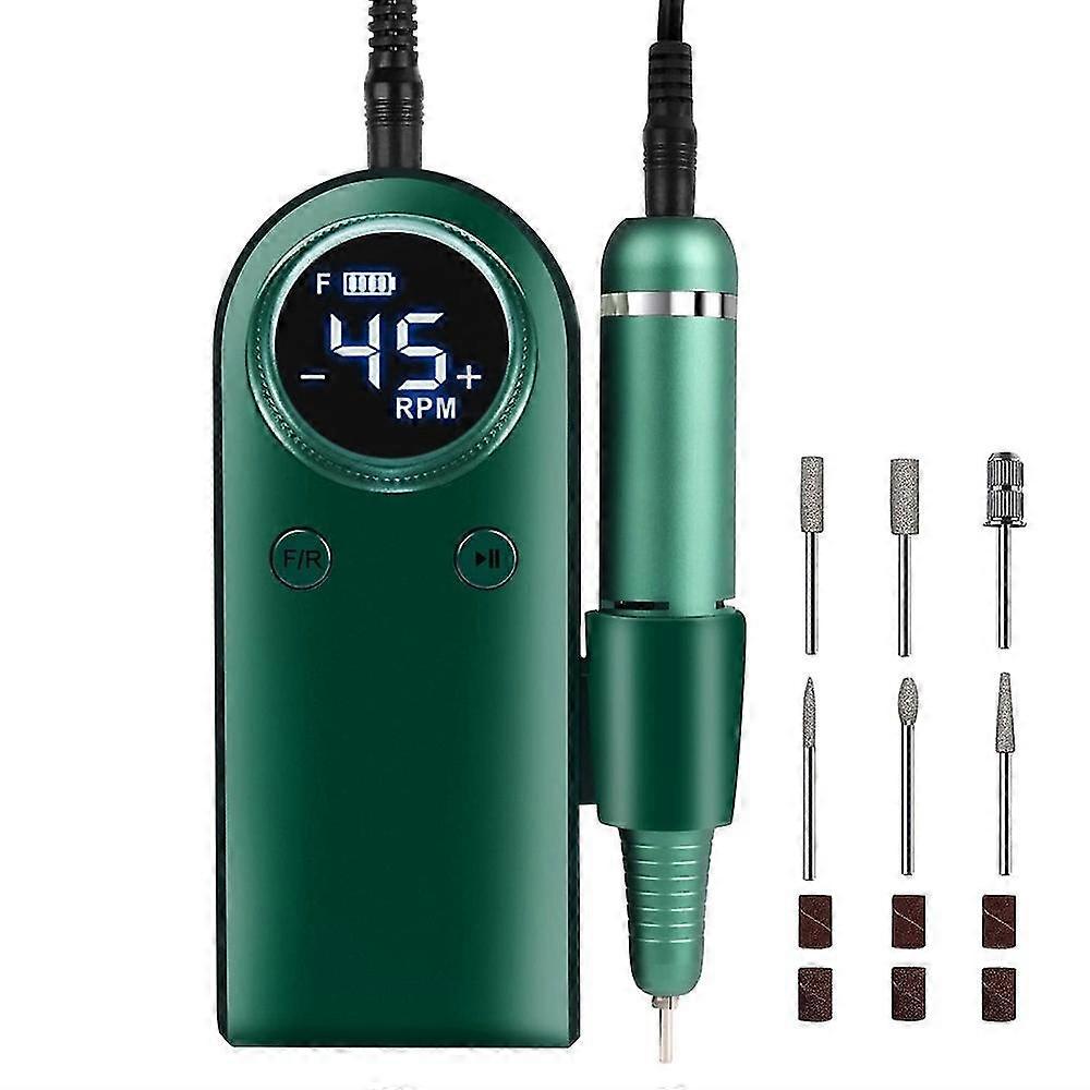 מקדחות ציפורניים חשמליות נטענות 45000rpm מכונת מיצוק ציפורניים לציפורניים אקריליות ג'ל מסמרים מניקור