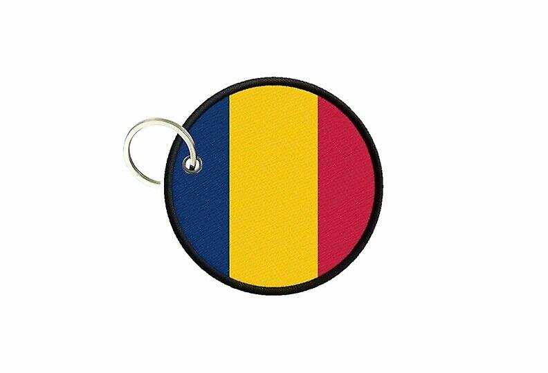 Keychain keys flag chad chad printed round round roundcarde