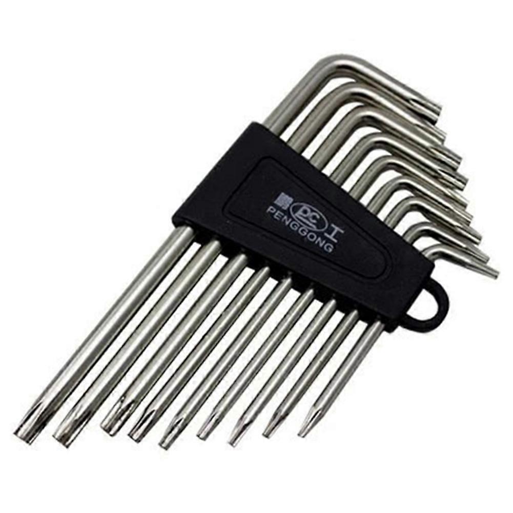 9Pcs PengGong Torx L-shape Hex Wrench Key Spanner Bicycle Repair Hand Tool Kit Mengxi