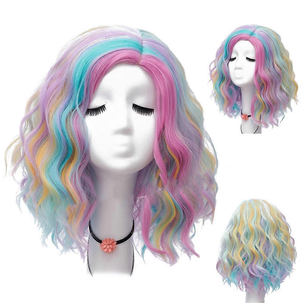 Cosplay Enid Färgglada Peruk Karneval Kostym för fest