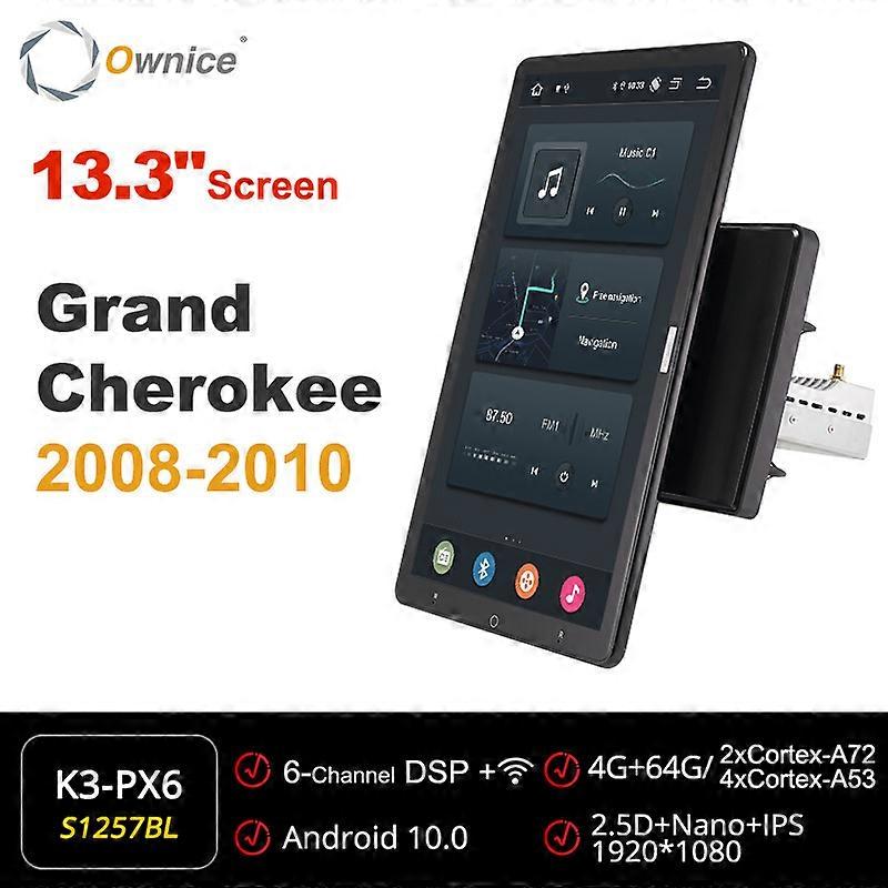 PX6 1920*1080 DSP Android 10 Car Multimedia Video Player For Jeep Grand Cherokee 2008 -2010 Autoradio Navigation Wifi GPS Radio