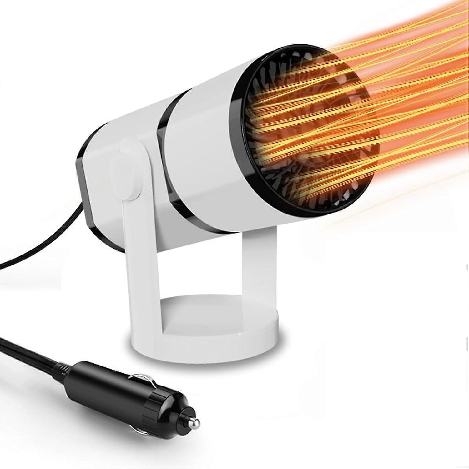 Car Heater 12V 150W, Car Heater, Car Heater 2 in 1 Car Fan Heater with Cigarette Lighter Socket, 360 Rotatable Car Defroster and Demister Fan
