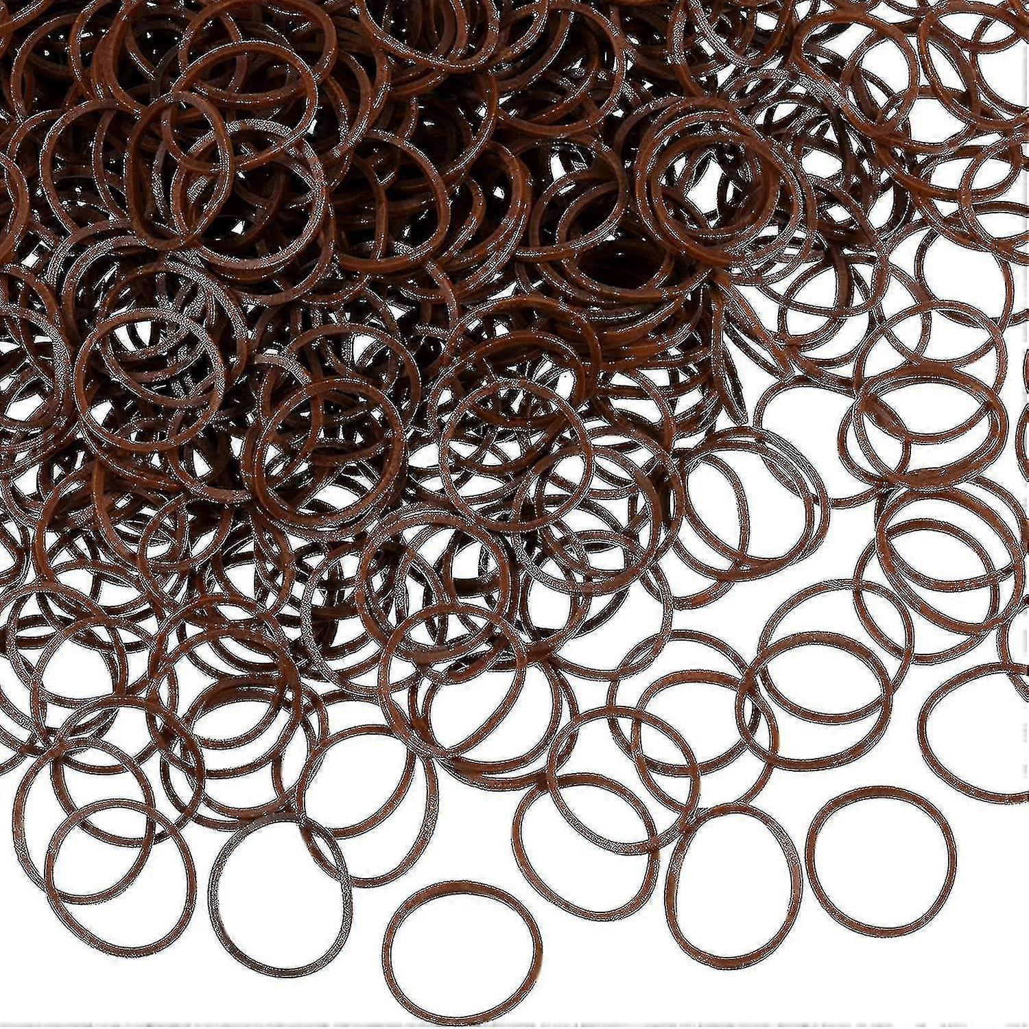 2000 Mini Rubber Bands Soft Elastic Bands-dark Brown