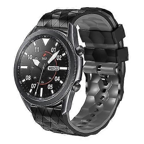 For Ticwatch Pro 2020 22mm Football Pattern Two-color Silicone Strap TCQS