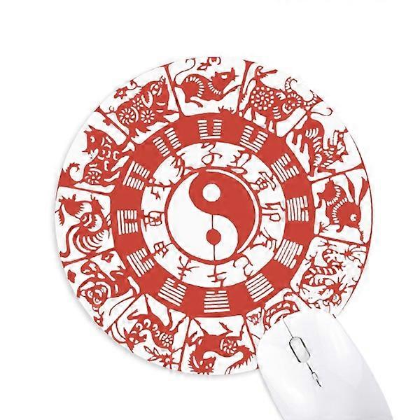 Yin-yang Zodiac Mouse Pad