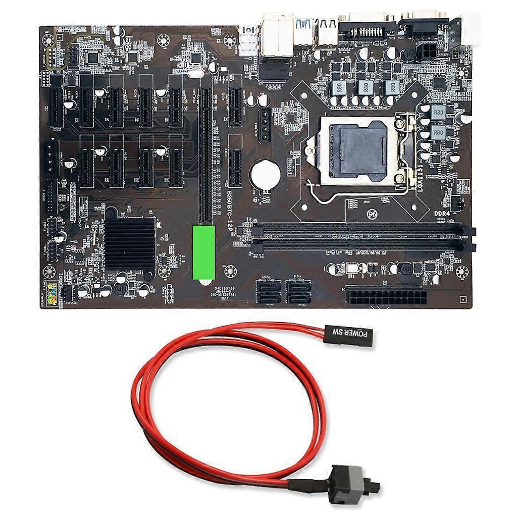 B250 BTC 12P Mijnbouw Moederbord LGA 1151 DDR4 12XGraphics Kaartsleuf 4x SATA3.0
