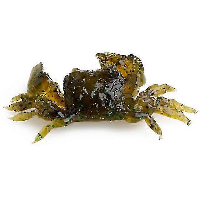 1pcs Silicone Road Bait 3D Simulation Crab Bait With Hook Bait TackleGreen