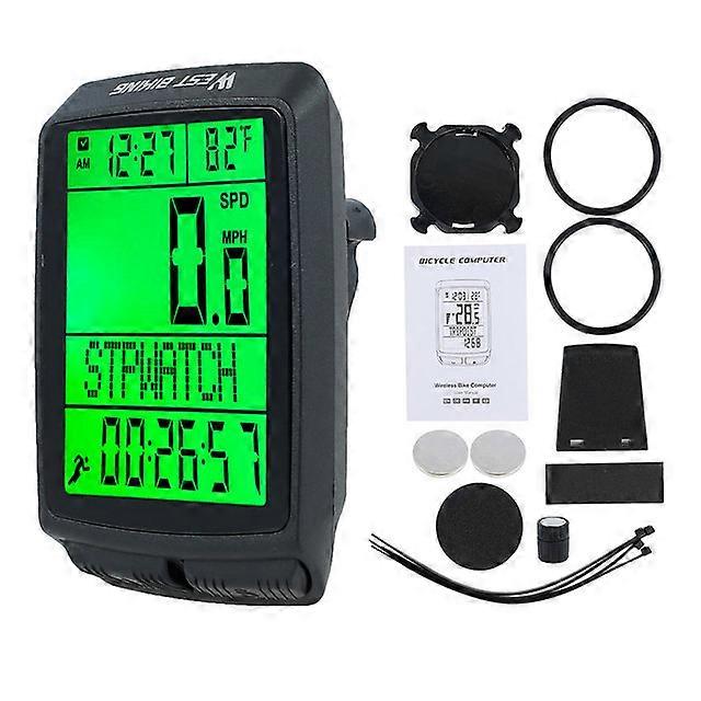 Bicycle speedometer bicycle multifunction computer luminous odometer waterproof wireless digital lcd display accurate tracker