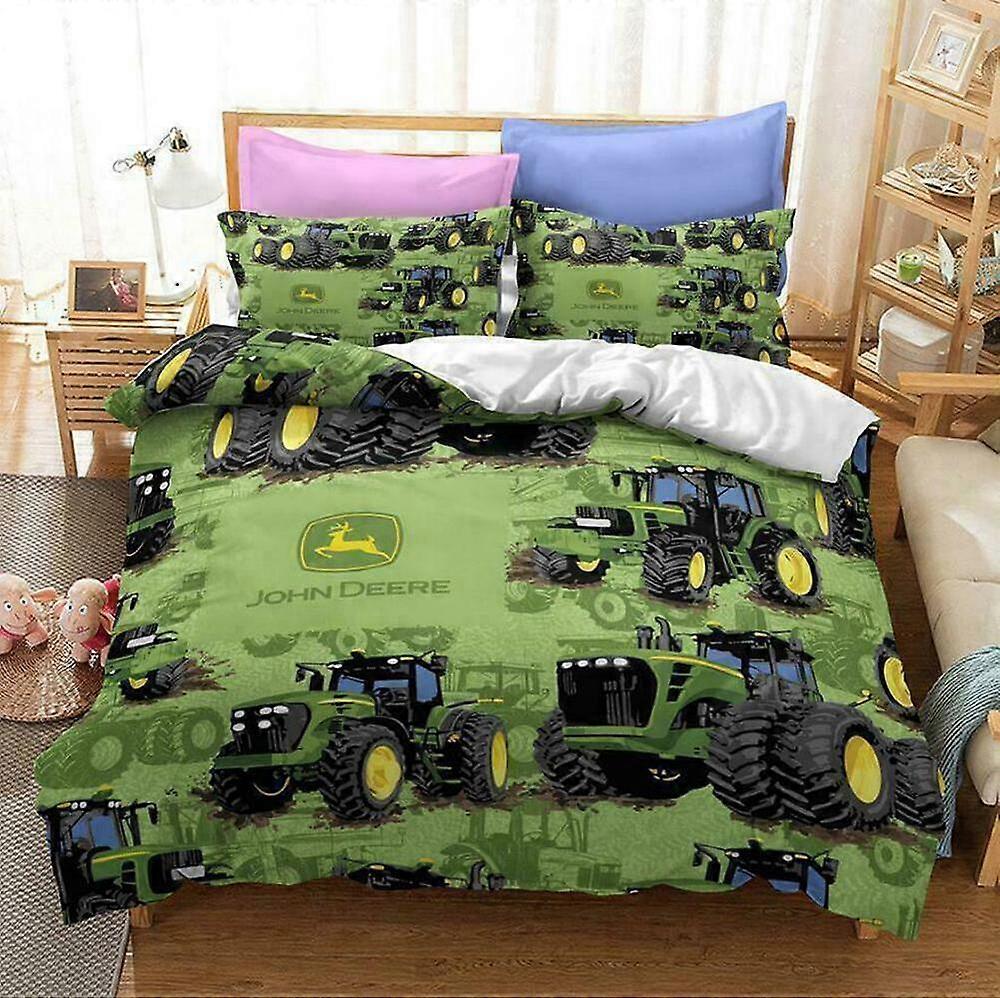 a1356 Lakan Barn Presenter Pickup Traktor Täcke Påslakan Set Super Soft 3-delat sängkläder (1 påslakan + 2 kudde shams) TM1356
