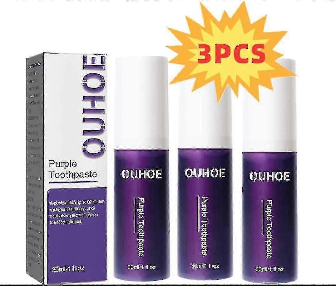 1ピースパープルホワイトニング歯磨き粉は、歯の汚れをきれいにし、歯茎をケアし、口腔の息を白くし、新鮮さとホワイトニングTを白くします
