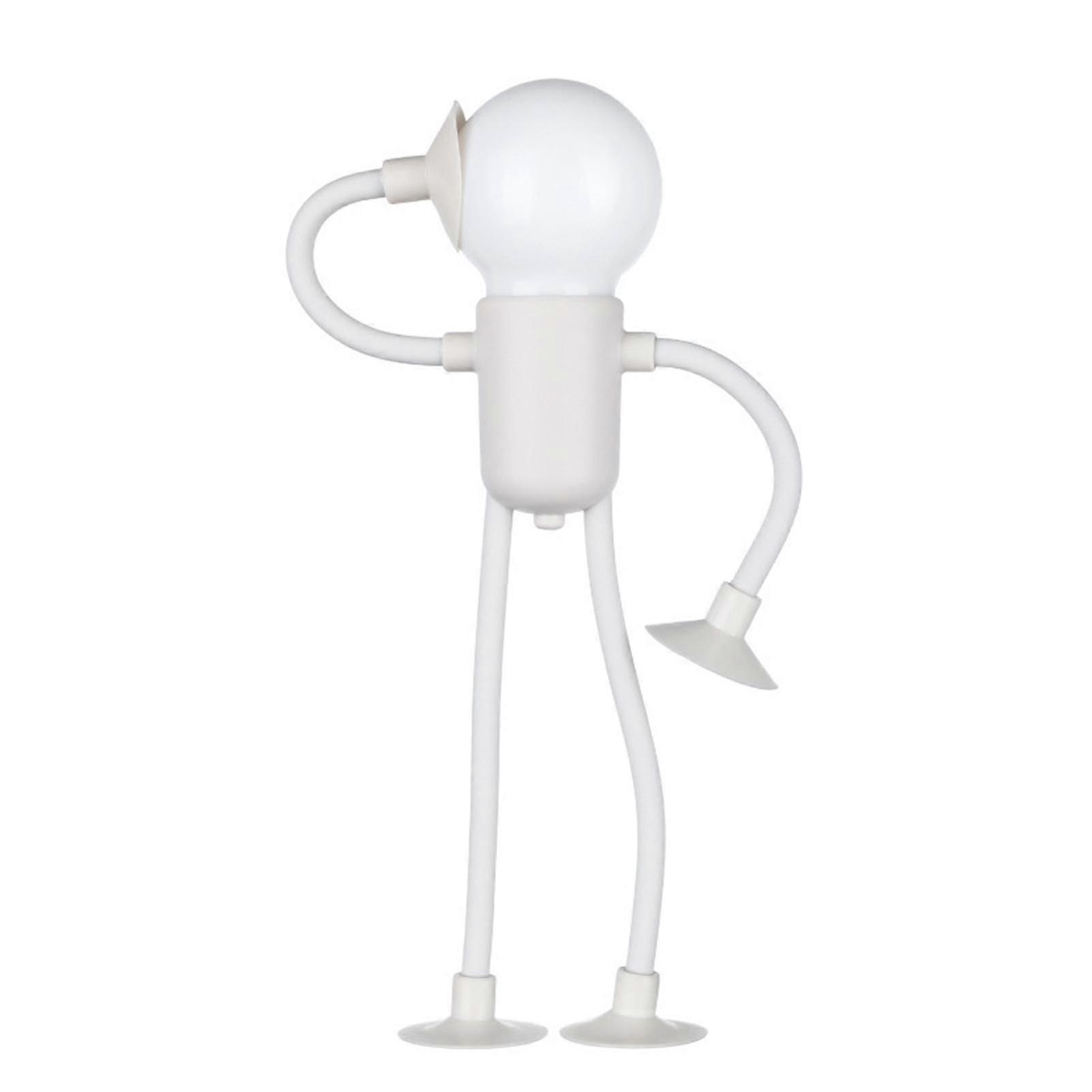 Cute Bulb Man Night Light for Kids - 2024 Changeable Shape Bulb Man, Mini Desk Lamp with Suction Cup