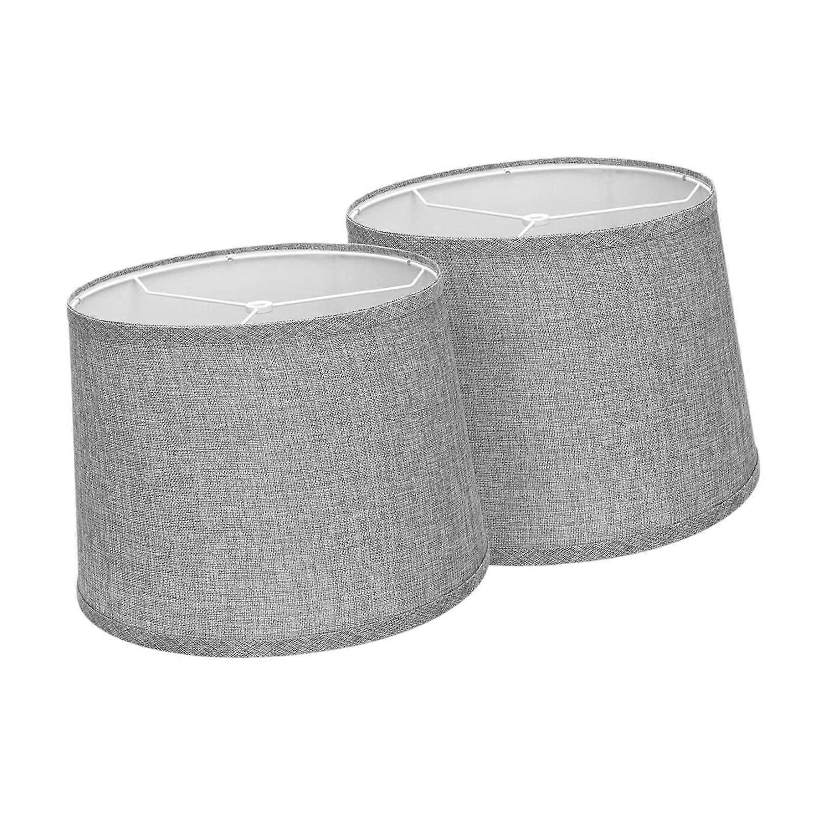 2 Pieces Linen Lamp Shade Rustic Floor Lamp Lampshade for Home Bar Apartment