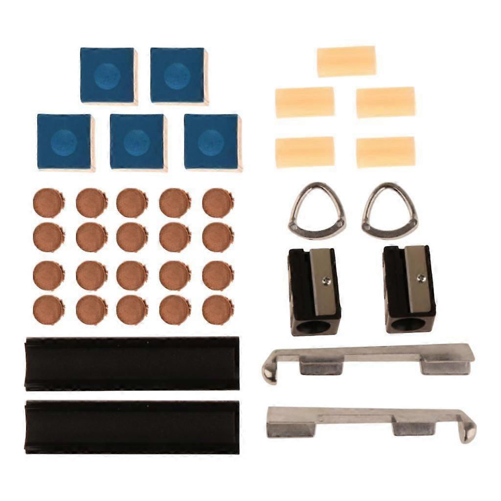 Outils de réparation de queues de billard avec 5 cubes de craie Accessoires pratiques pour queues de billard