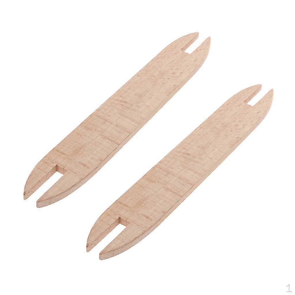 2x Sanded Beechwood Weaving Knitting Shuttle s DIY Handcraft Parts