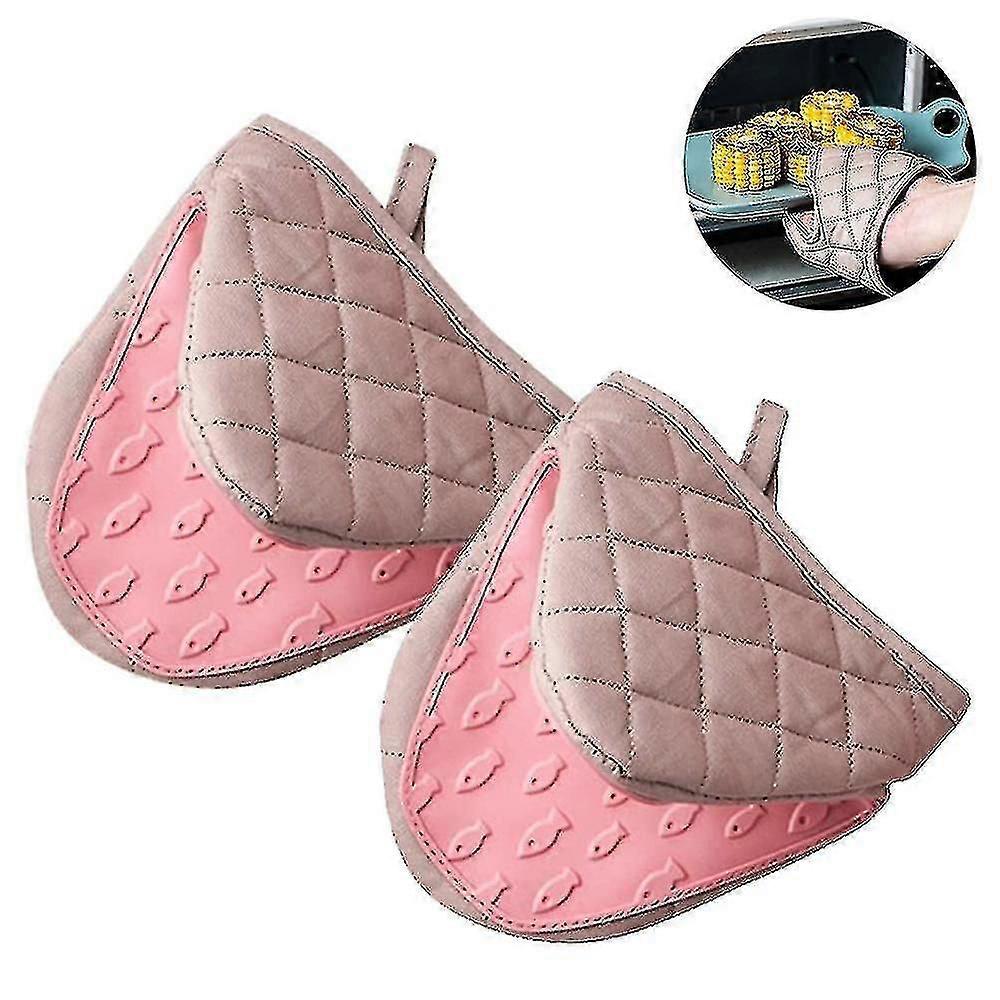 2pcs Oven Gloves Heat Insulation Non Slip Oven Mitts Kitchen Tools