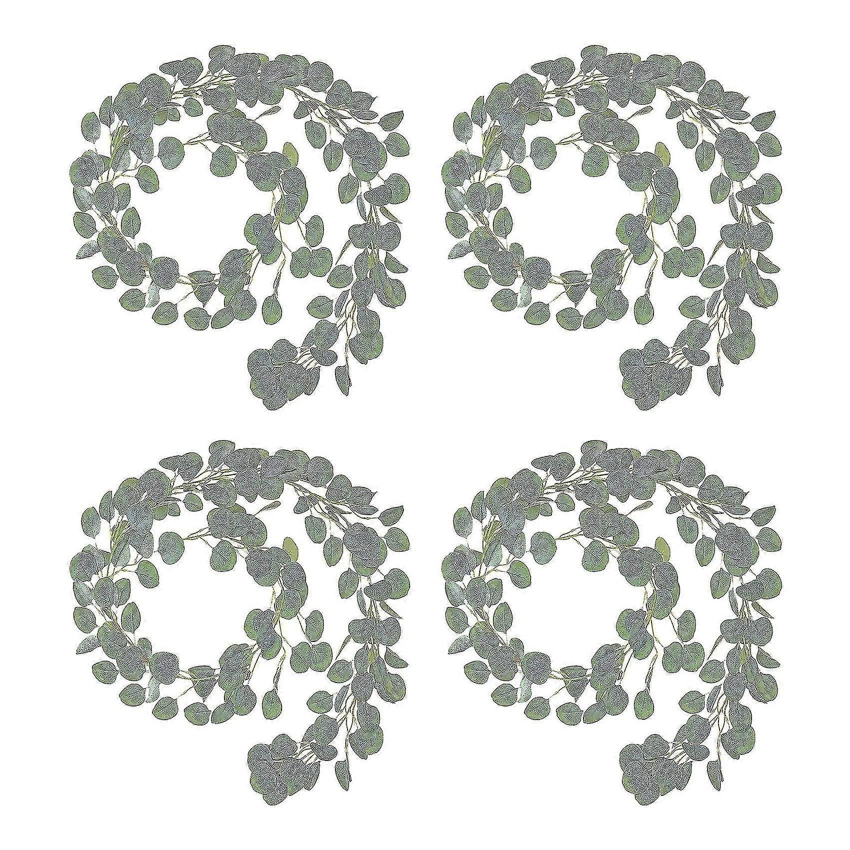 4pcs Artificial Plants Eucalyptus Vines Eucalyptus Wreath For Wedding Banquet