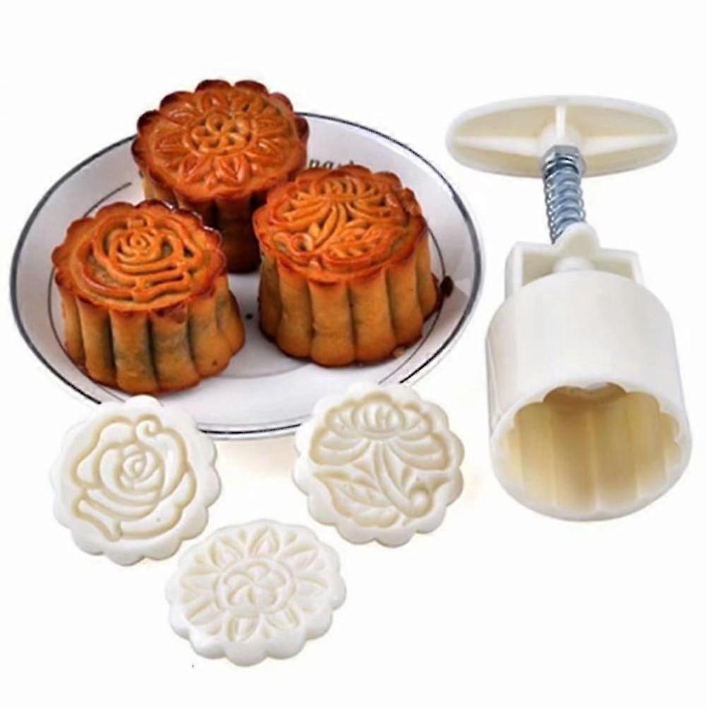 Moon Cake Mold Diy Baking 4 Sets 12 Pcs Shapes Round And Square