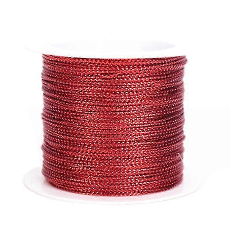 Twine String 20m/65.6ft. Decorative Packing Cord Thread Roll 1mm Diameter For Diy Art Crafts Gold/silver/red