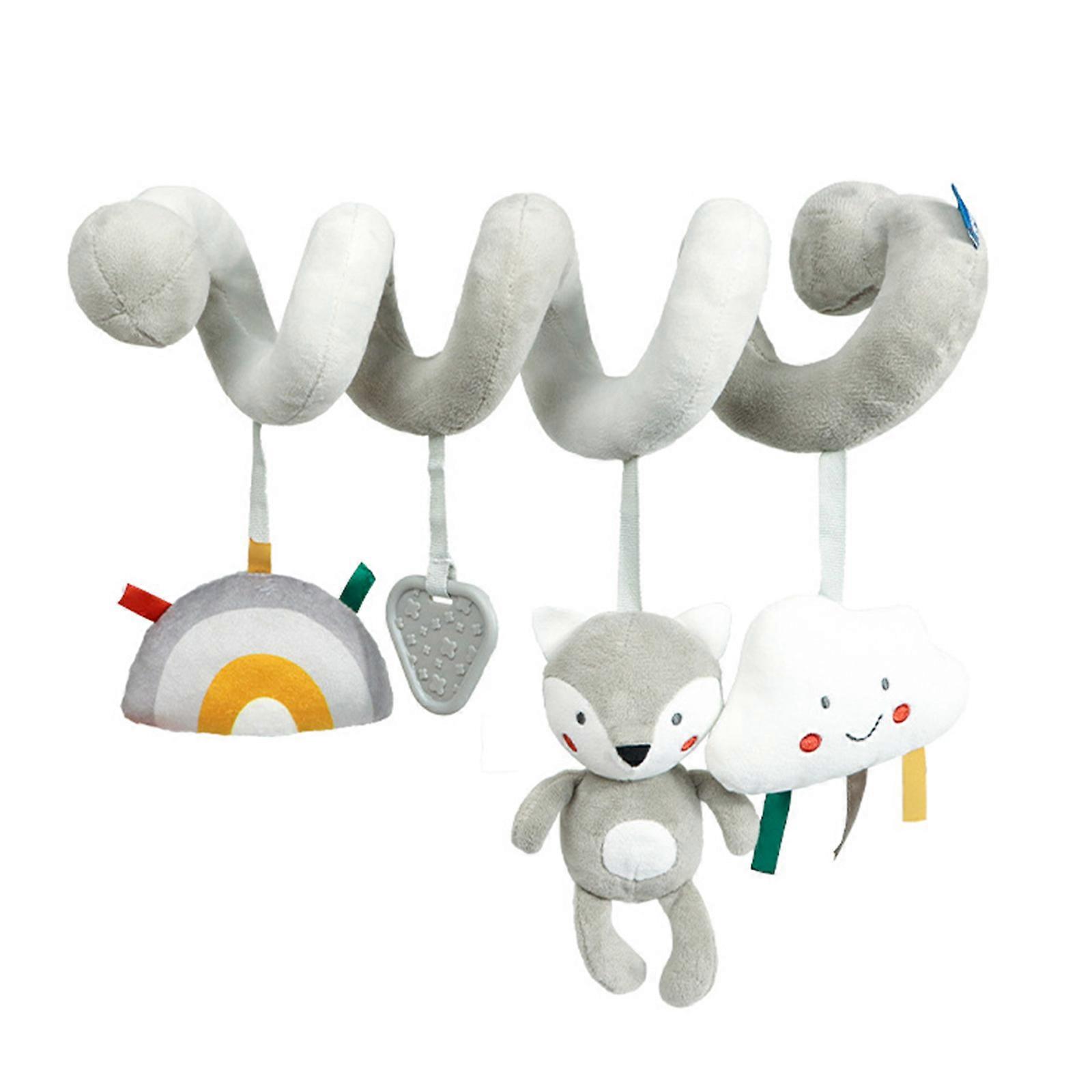 Colorful Rattle Toy for Crib with Stuffed Toy Elephant Charm for Infants Baby Sensory Development for Visual And Hearing