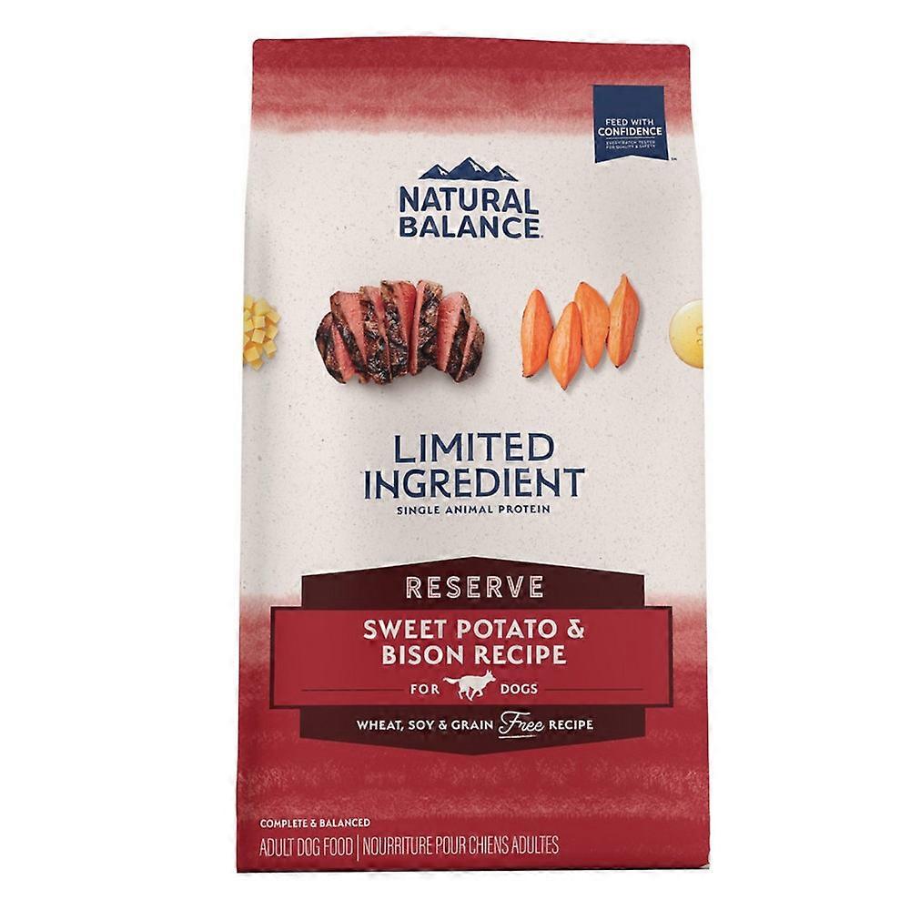 Natural Balance Pet Foods, Limited 成分储备,无谷物,红薯和野牛,4 磅