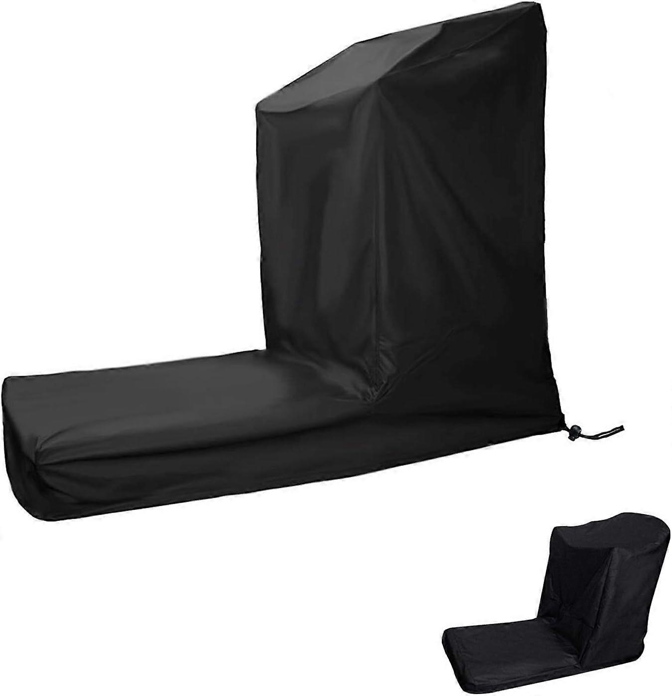 Waterproof cover for running treadmill - Non-foldable - With zipper and drawstring - Black206x94x170cm
