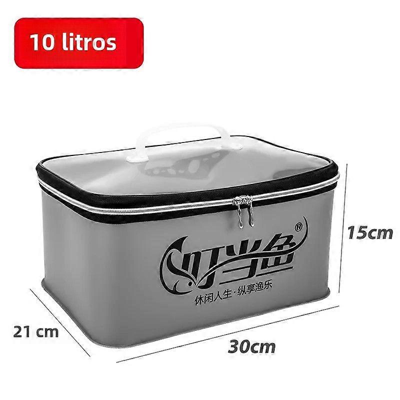 Multifunctional EVA Fishing Bag with Bait and Tackle Storage Box Foldable Water Container 4L 6L 10L 14L