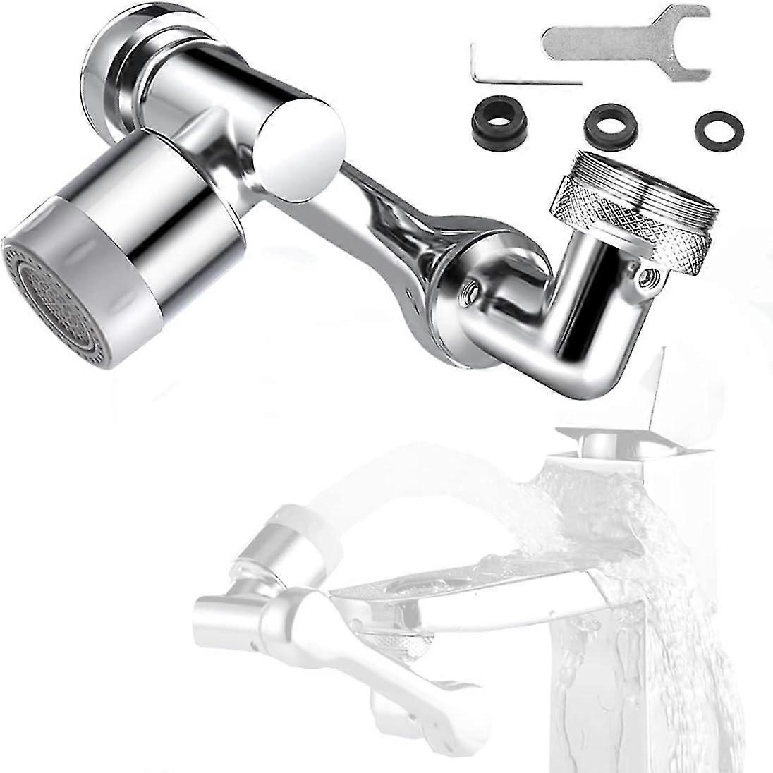 1-PCS:1080Swivel Faucet Extender Aerator, Oxygen Enriched Foam, Splash Filter Kitchen Faucet Extender, 4-Tier Net Filter with 2 Water Outlet Modesfauc