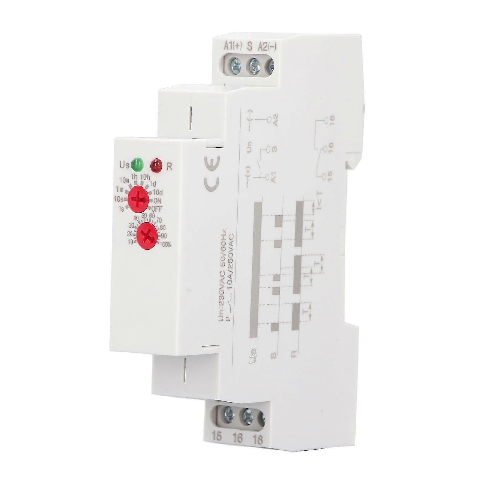 Electronic Power Off Timer Delay Relay Single Function 2 Output 16A Power On Delay Timer Relay Switch