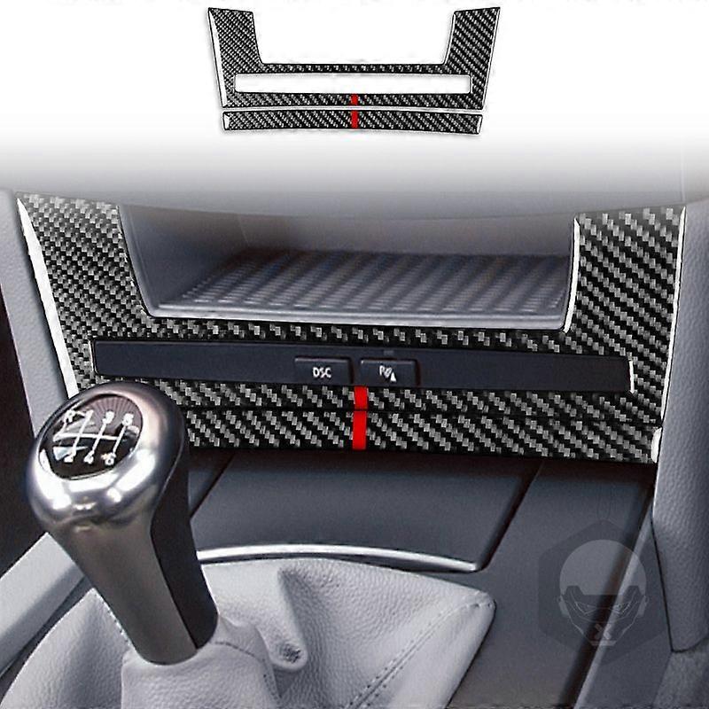 compatible for 5 Series E60 2004 2005 2006 2007 Seat Heating Button Panel Cover Trim Sticker Carbon Fiber Accessories
