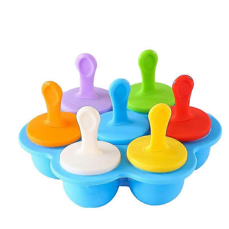 Silicone Popsicle Molds, Ice Pop Molds, Storage Container Kids Ice Cream DIY Pop Molds BPA Free Blue