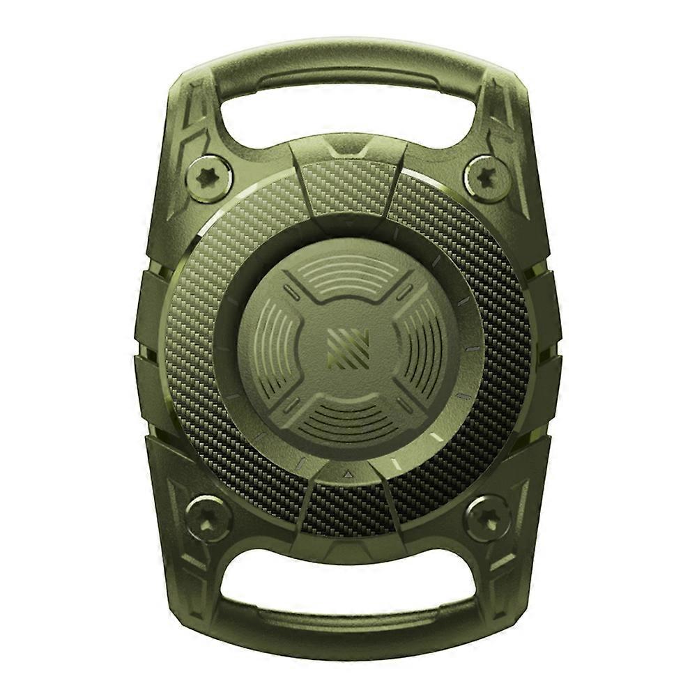 IP67 Waterproof Case for AirTag Bluetooth Tracker TPU+PC Full Body Protective Cover-Blackish Green