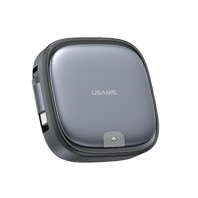 USAMS US-SJ650 U87 60W USB till Typ-C till Typ-C 8-stifts + Micro USB Multifunktionell teleskopisk förvaringsbox Datakabel, Längd: 1m